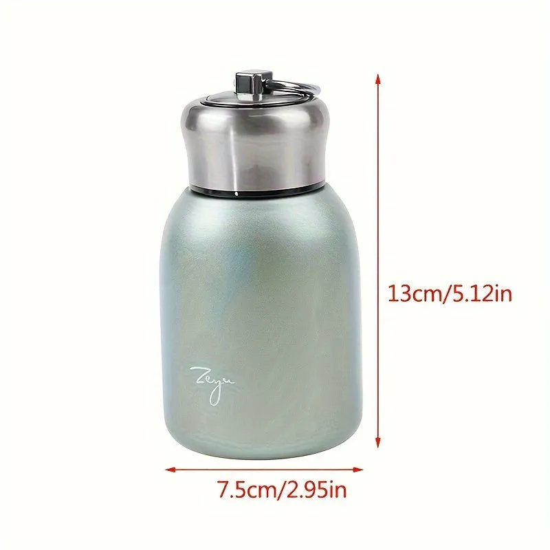 10oz Stainless Steel Insulated Travel Mug with Handle - Double-Walled Vacuum Flask for Coffee & Water, Portable Pocket Cup, Hand Wash Only, Reusable