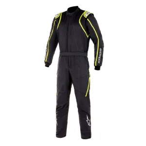 Alpinestars GP Race v2 Boot Cut Suit - Black/Yellow Fluorescent