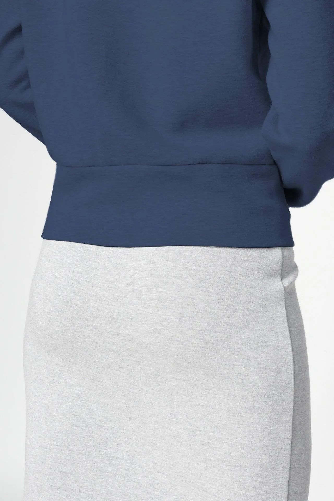 Bamboo Bonded Jersey Cropped Zip-Up Hoodie