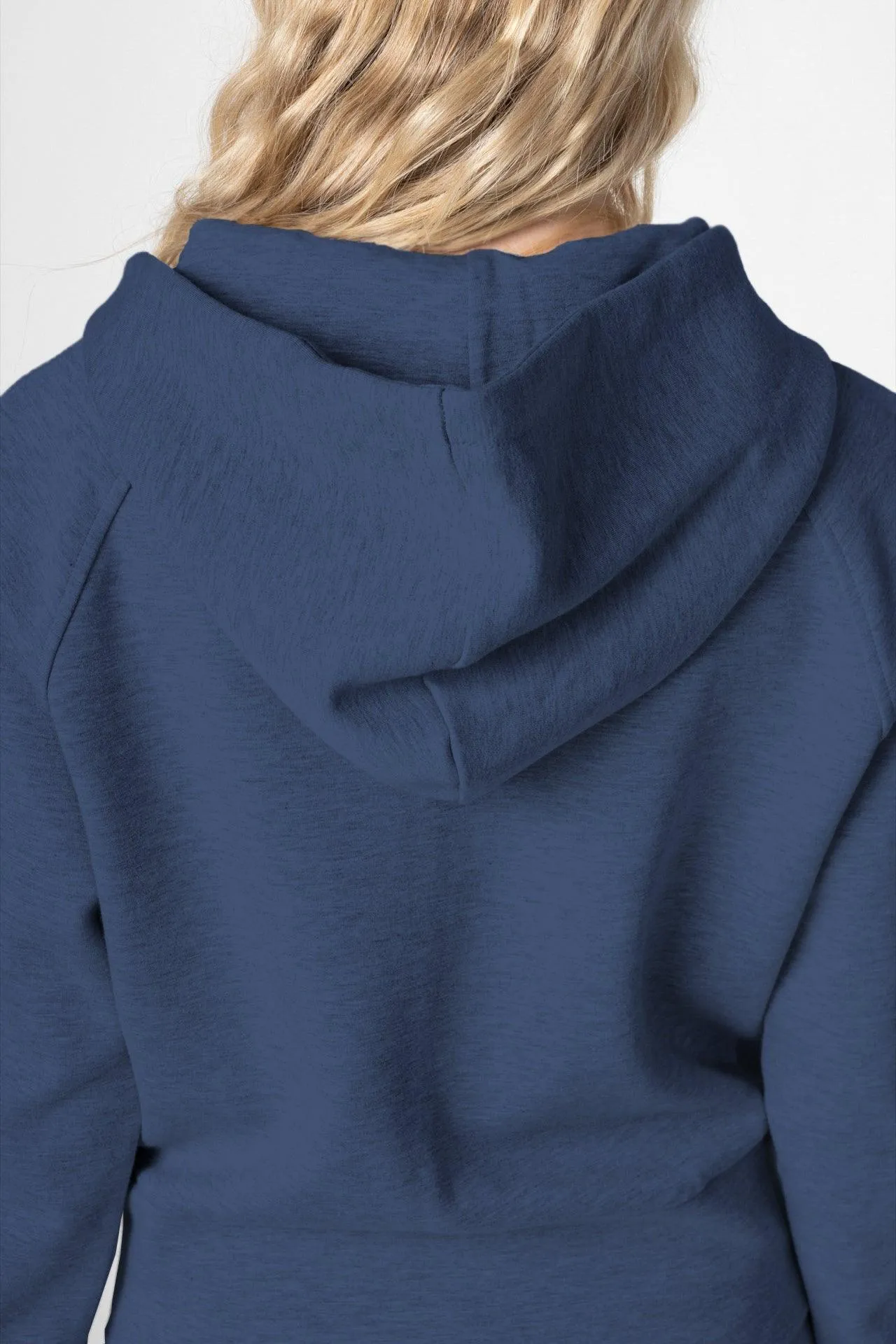 Bamboo Bonded Jersey Cropped Zip-Up Hoodie