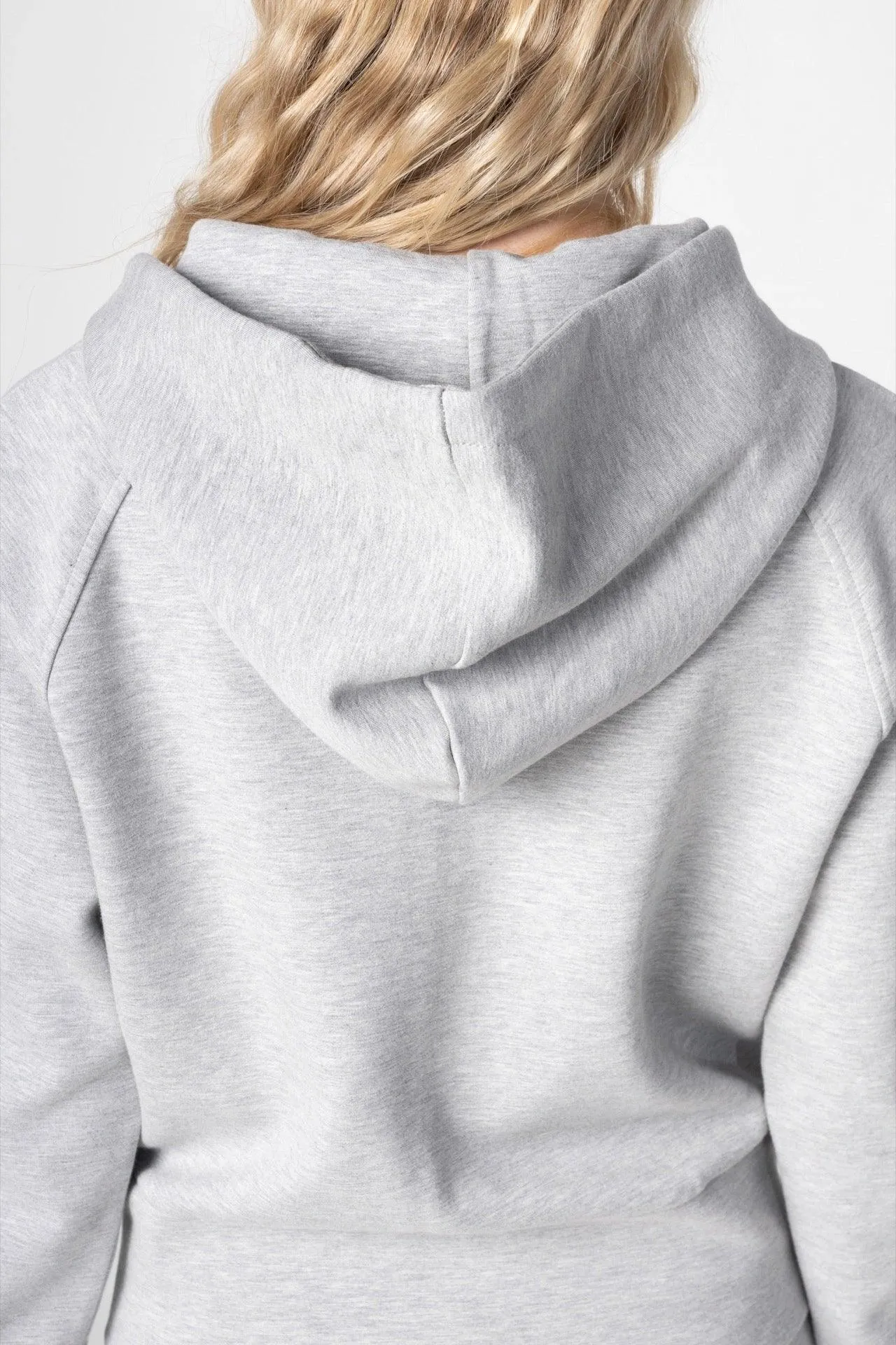 Bamboo Bonded Jersey Cropped Zip-Up Hoodie