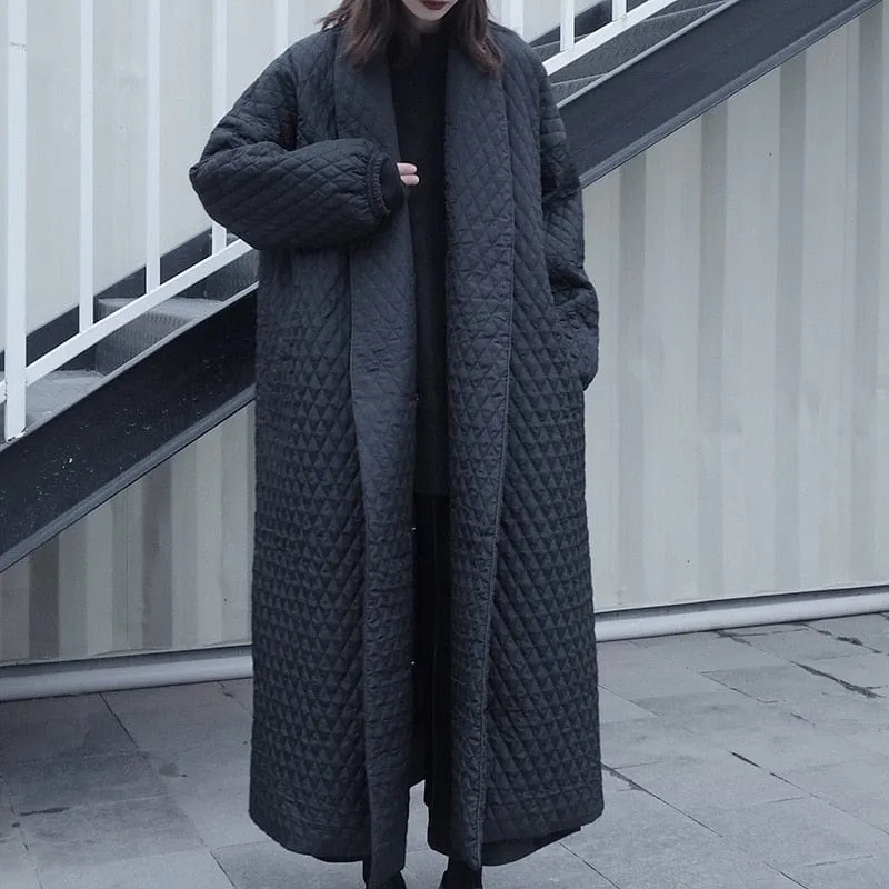 Black Diamond Long Winter Coat | Millennials