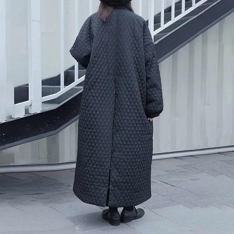 Black Diamond Long Winter Coat | Millennials