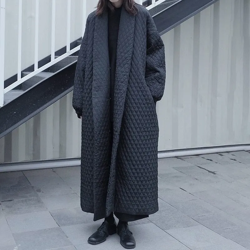 Black Diamond Long Winter Coat | Millennials