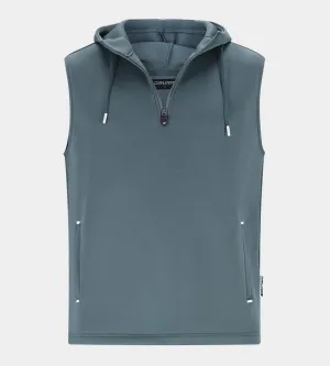 BLAZE SLEEVELESS HOODIE - SAGE