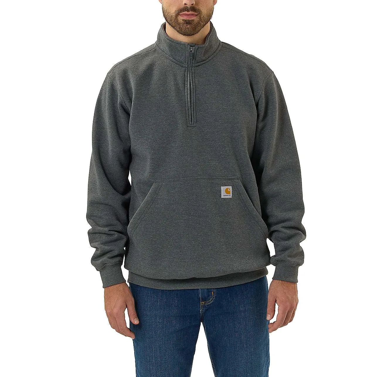 Carhartt Loose Fit Midweight Quarter Zip Mock Neck Sweatshirt