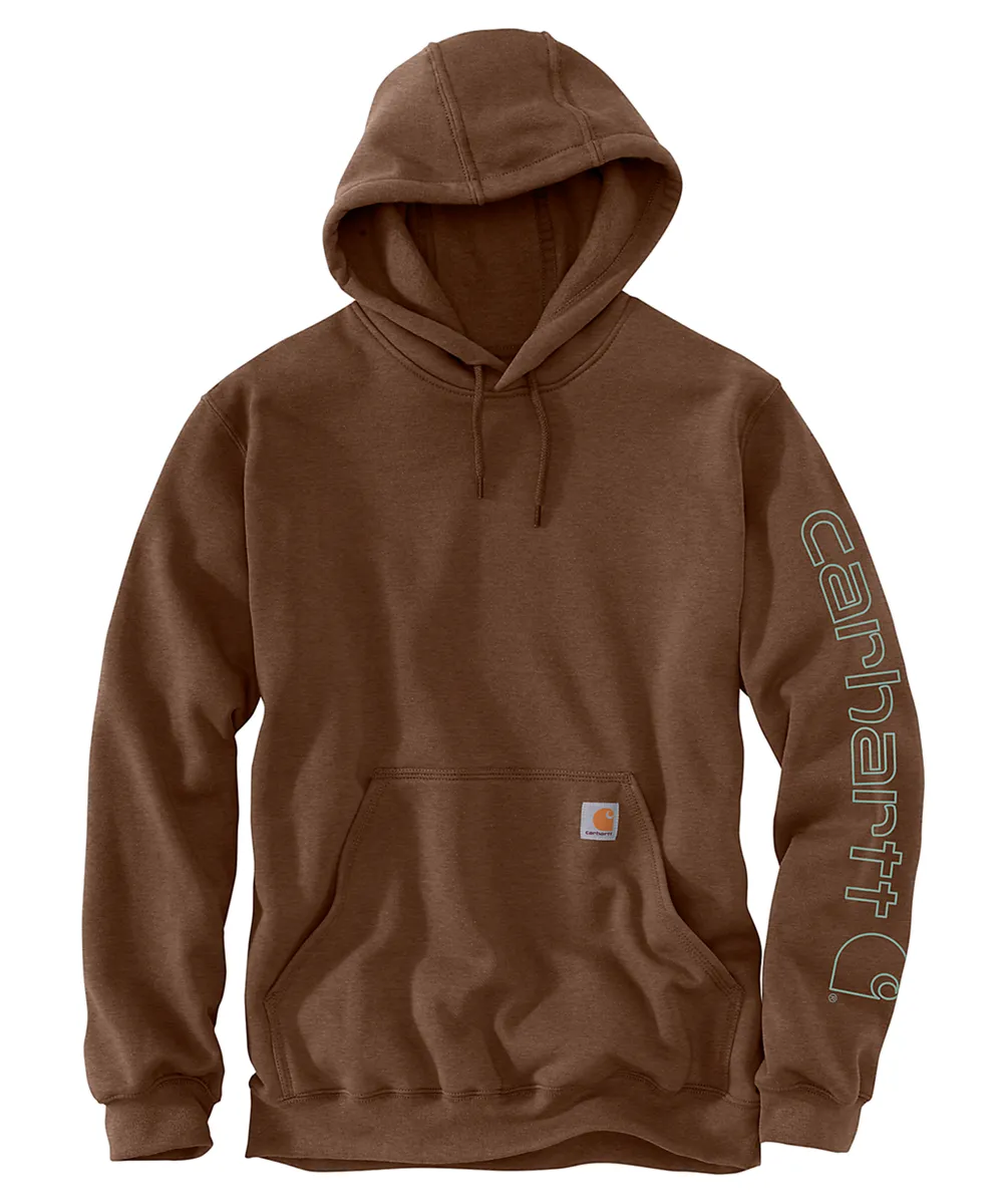 Carhartt Midweight Logo Hooded Sweatshirt - Mocha Heather