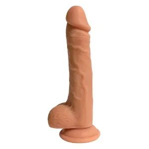 Easy Riders 9 Inch Dual Density Silicone Dildo With Balls - Light