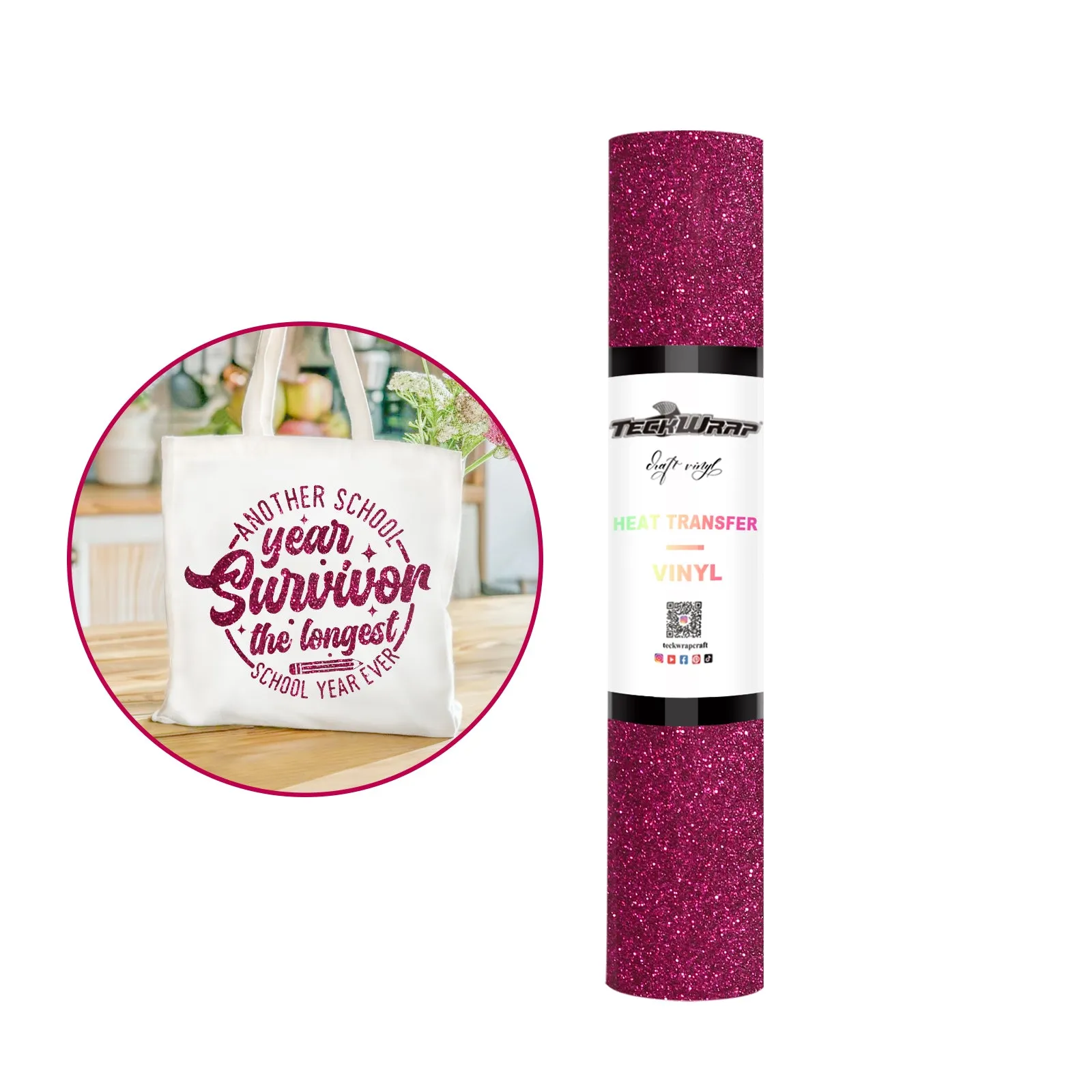 Fancy Glitter Heat Transfer Vinyl 5ft roll