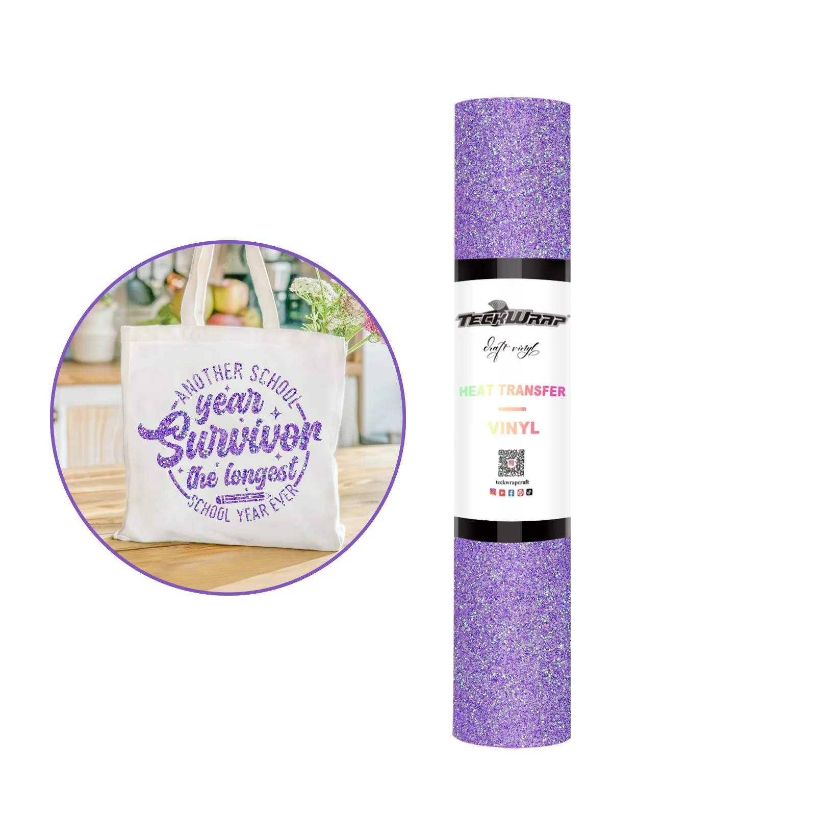 Fancy Glitter Heat Transfer Vinyl 5ft roll