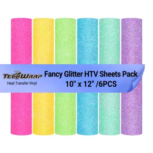 Fancy Glitter HTV Sheets Pack(6PCS)