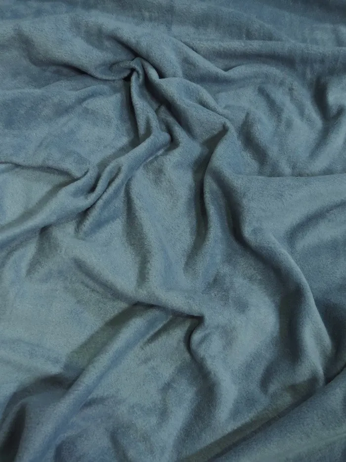 Fleece Fabric Solid / Denim Blue / 65 Yard Roll