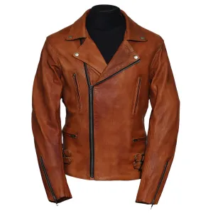 Frisco Motorcycle Easy Rider Camel Leather Jacket