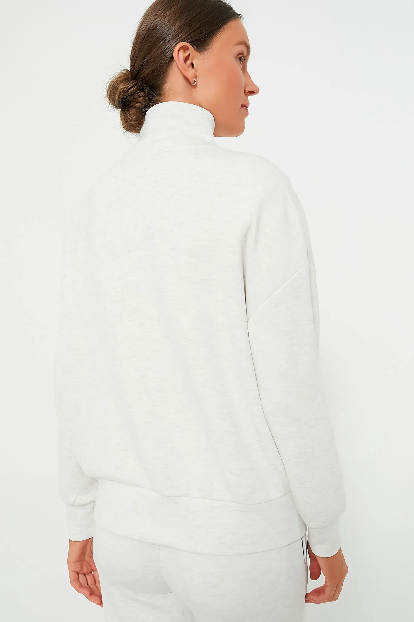 Ivory Marl Hawley Half Zip