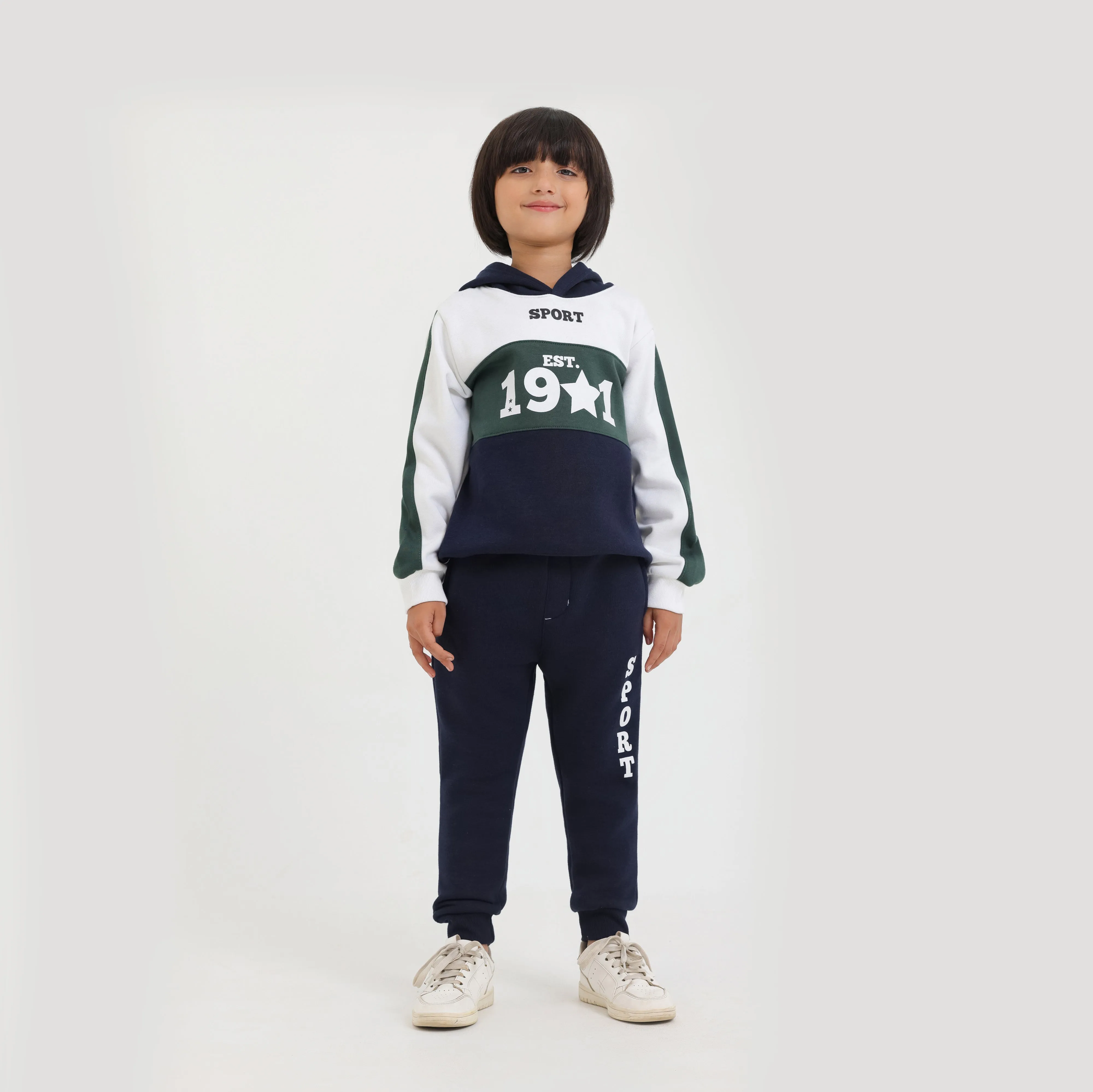 Kids Cut & Sew Graphic Fleece  PULL OVER Track Suit