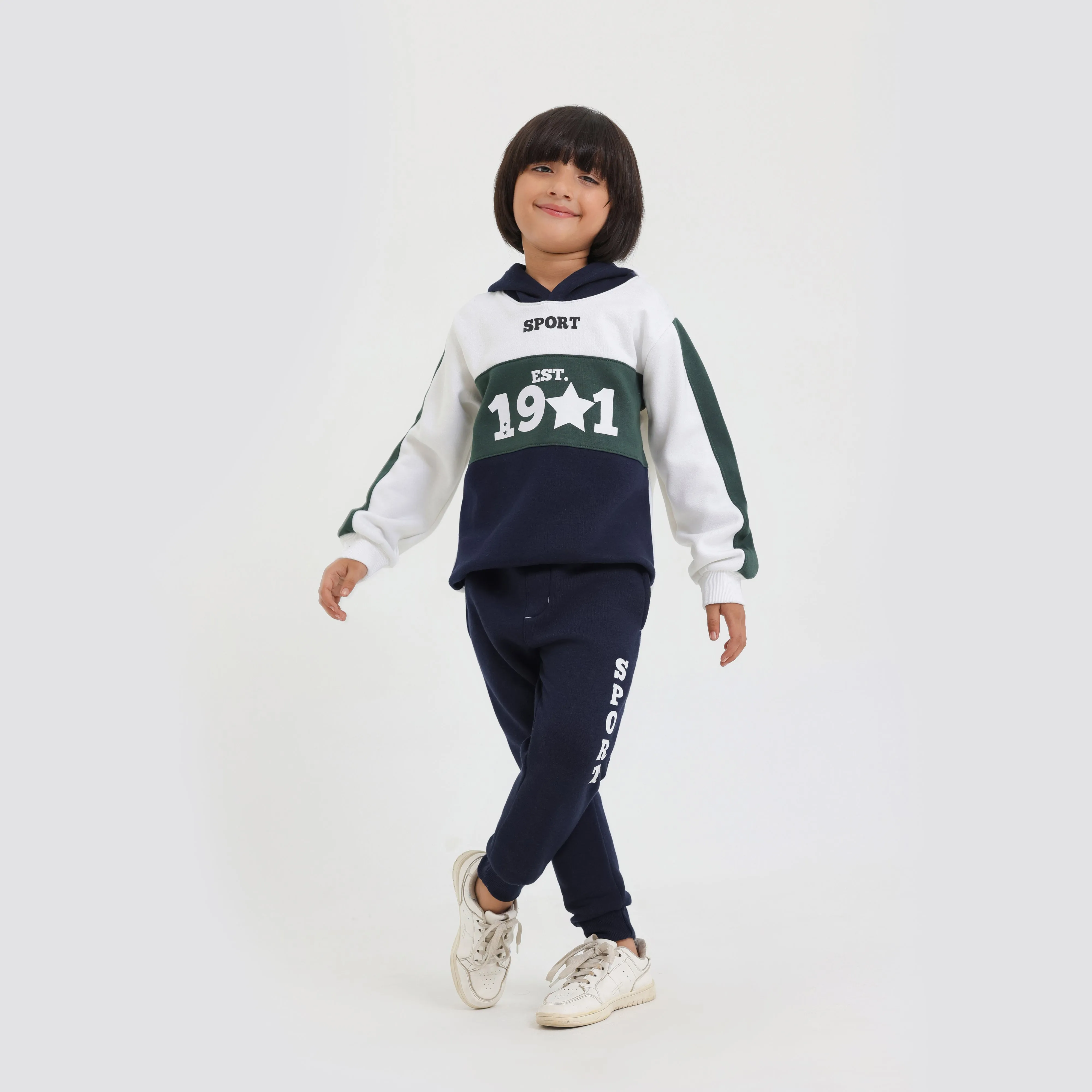 Kids Cut & Sew Graphic Fleece  PULL OVER Track Suit