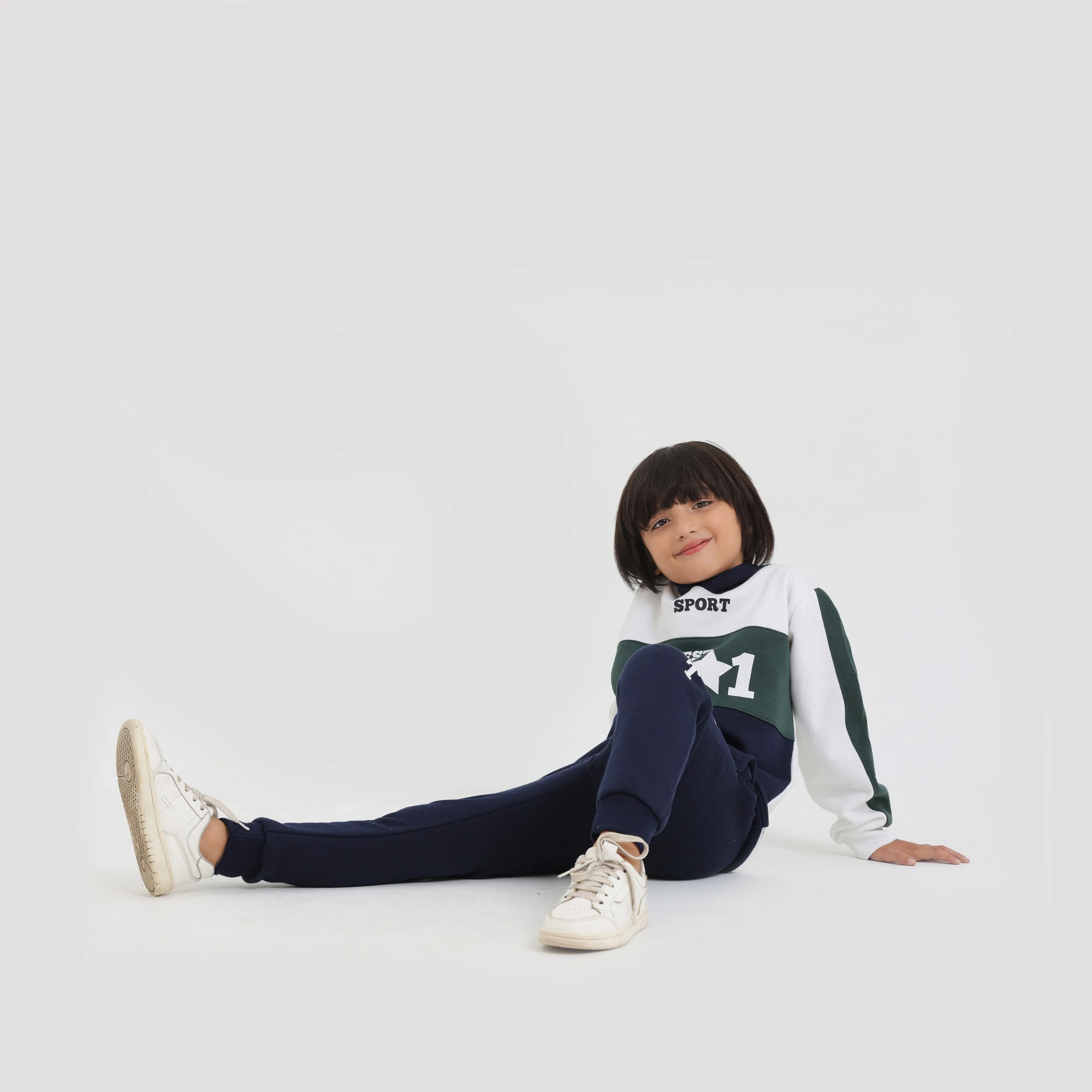 Kids Cut & Sew Graphic Fleece  PULL OVER Track Suit