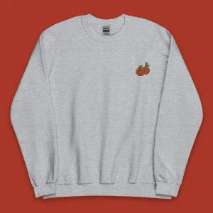 Mandarin Orange Embroidered Sweatshirt