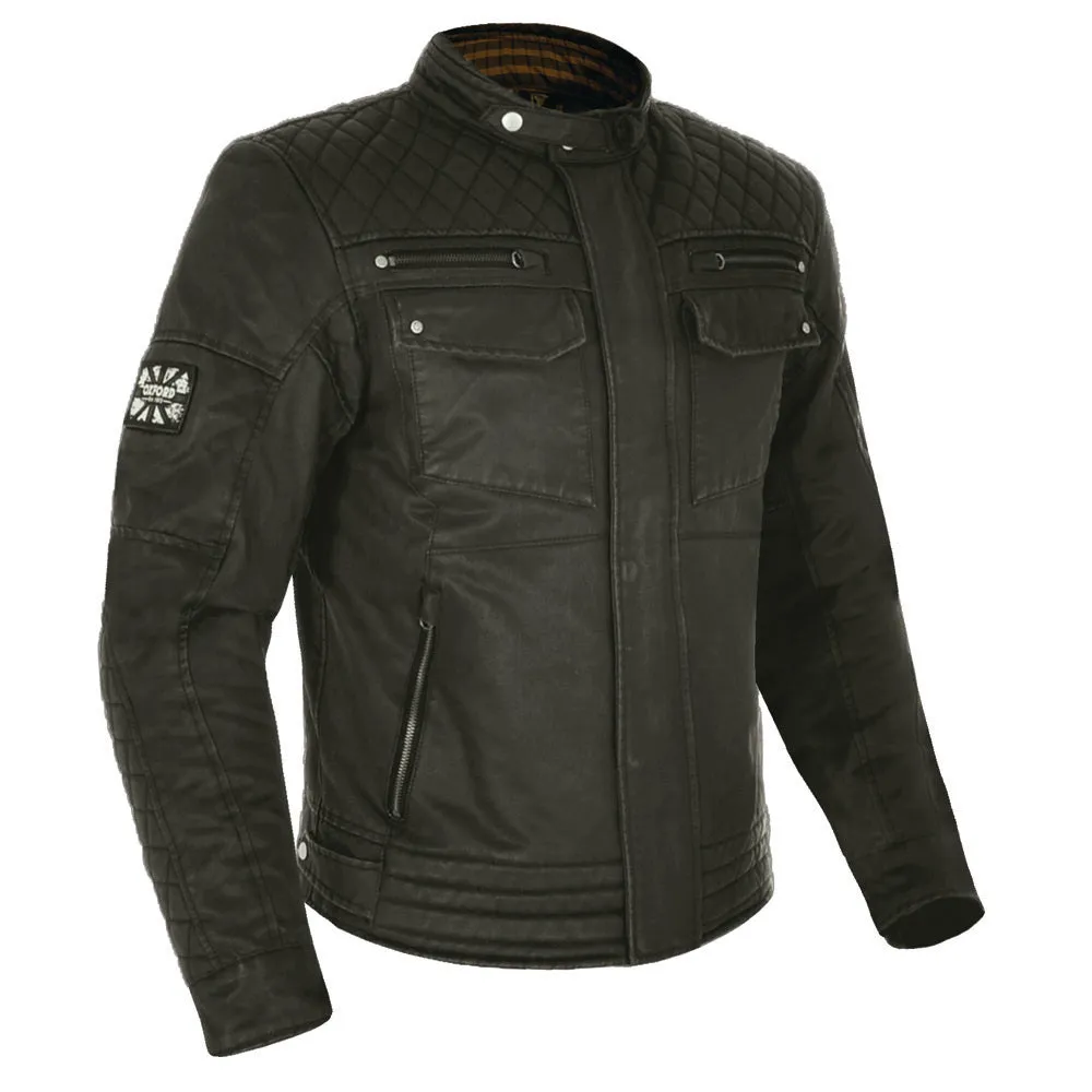 Oxford Hardy Wax Men's Motorbike Jacket Olive