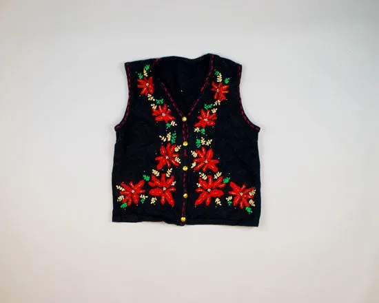 Poinsettias!-Small Christmas Sweater