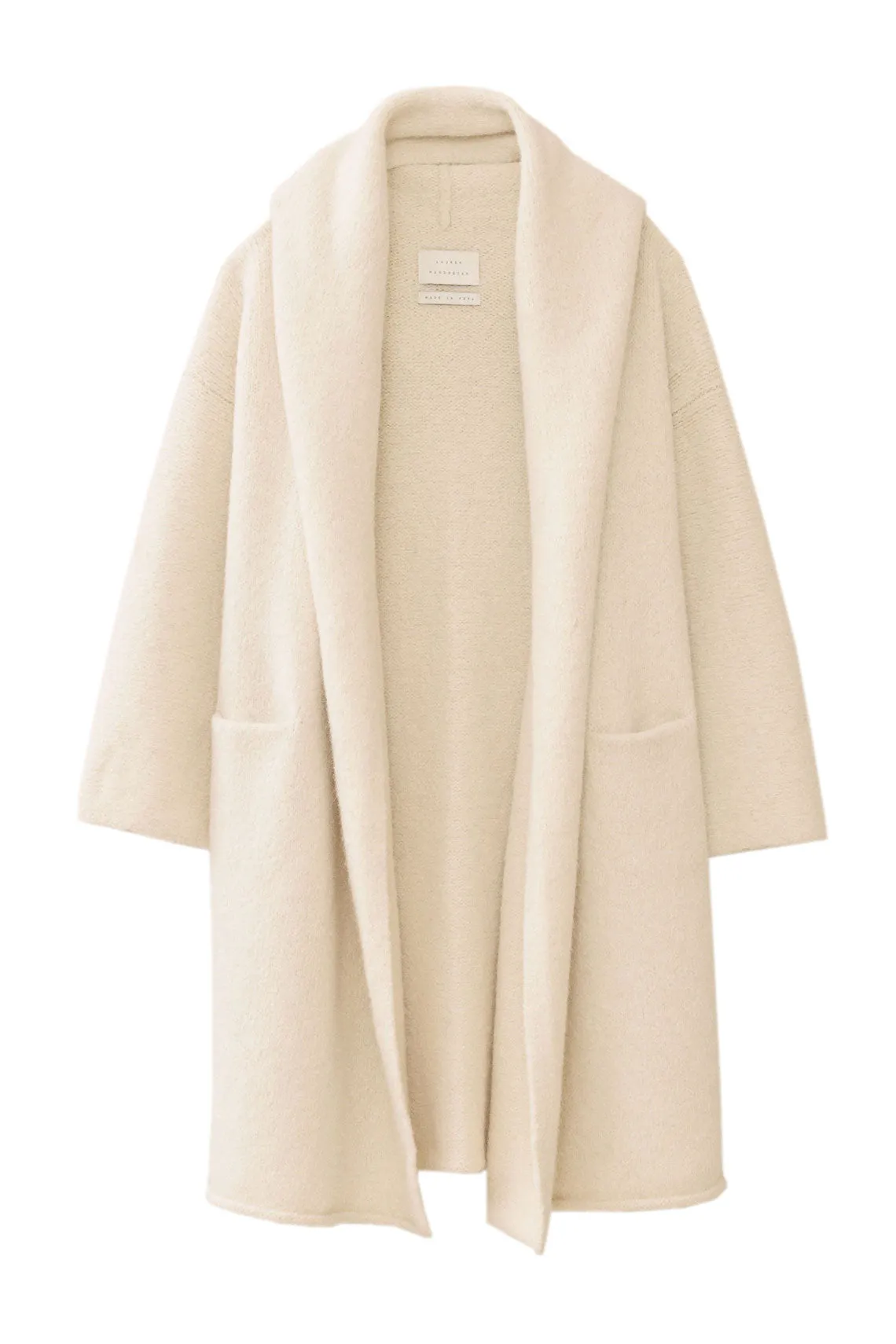 Raw White Capote Coat