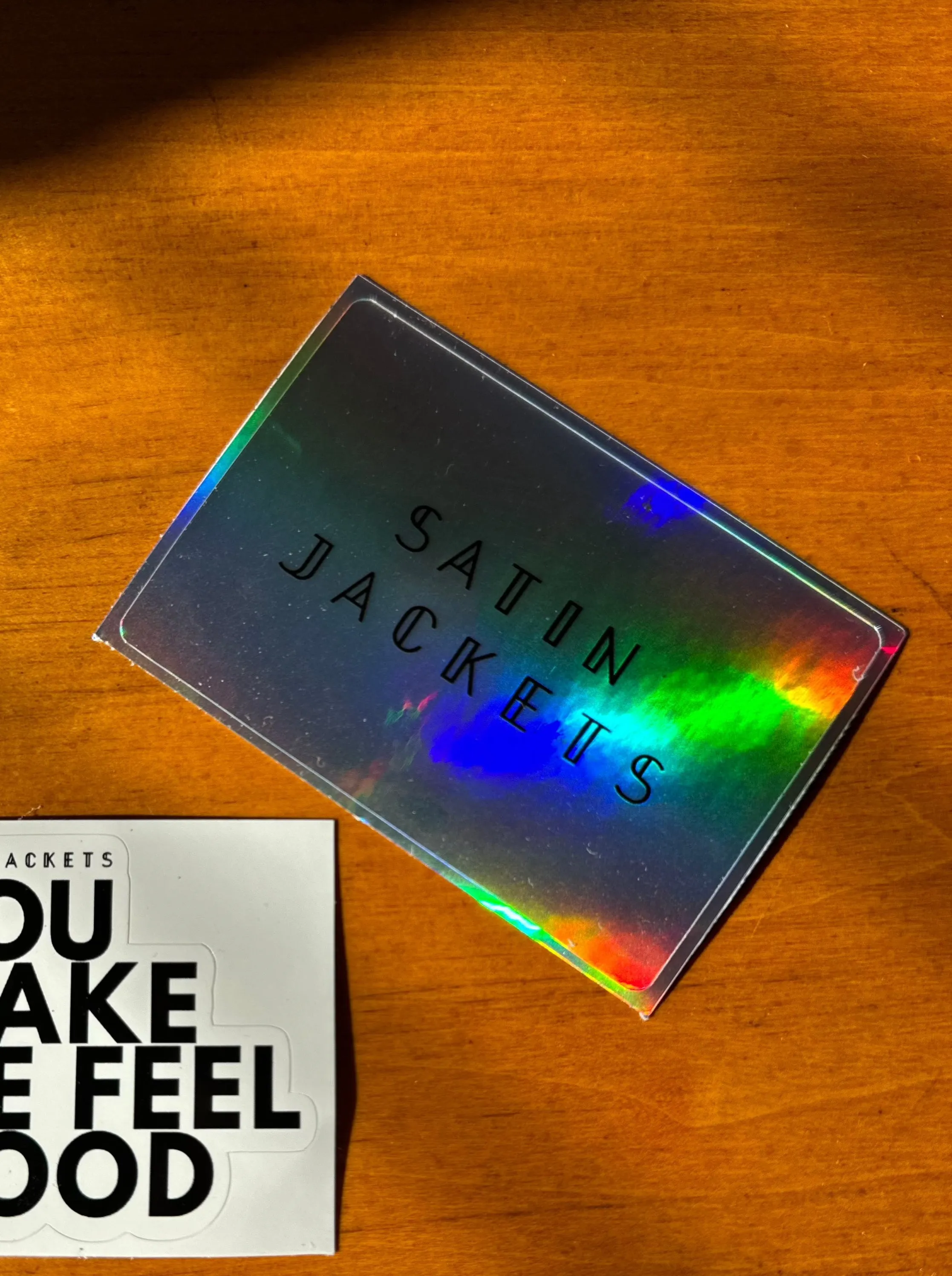 Satin Jackets Logo Holographic Sticker