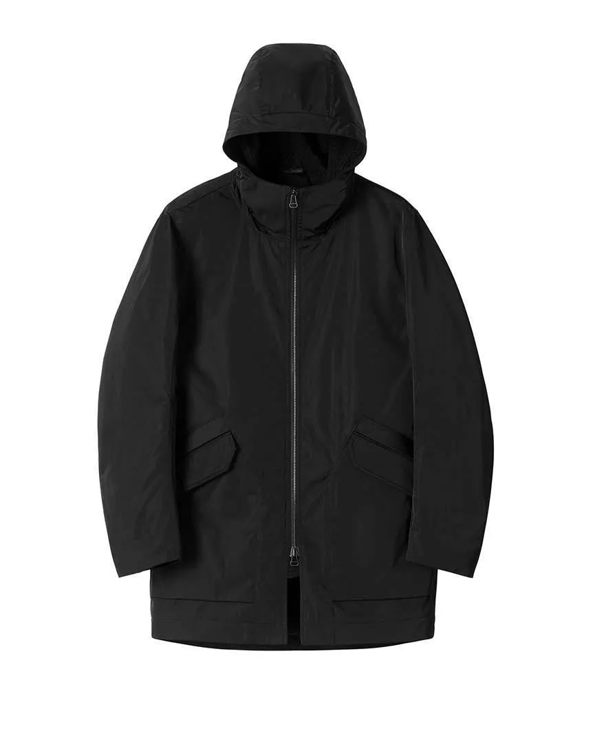 Solo Twill Shearling Jacket Black