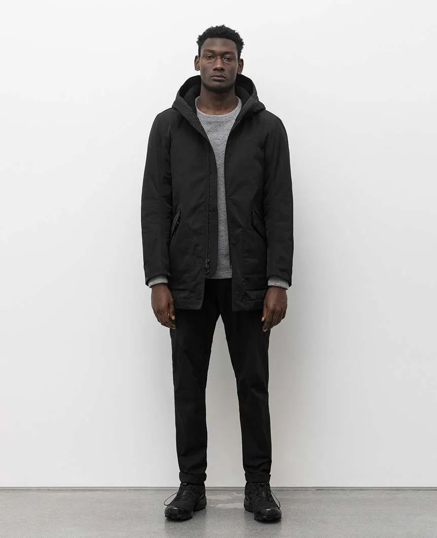 Solo Twill Shearling Jacket Black