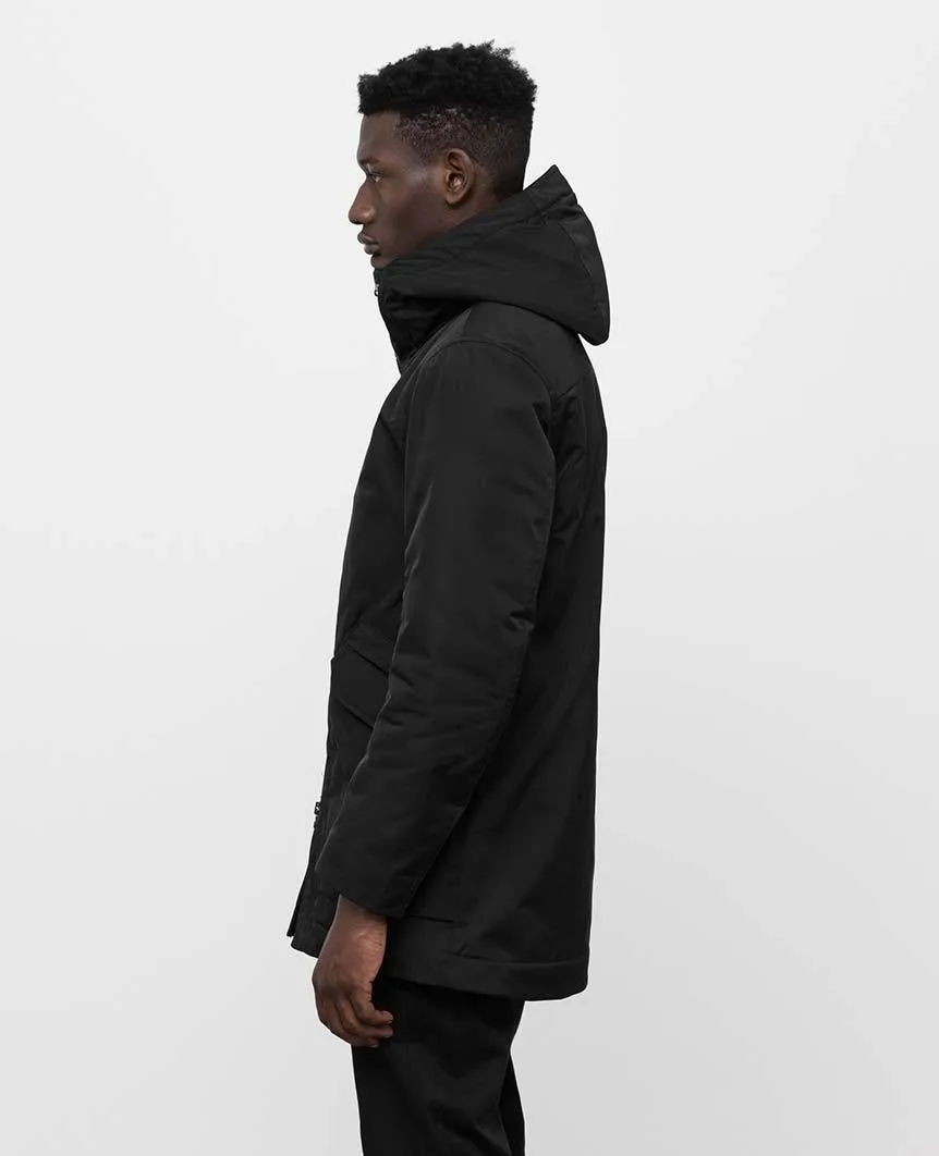 Solo Twill Shearling Jacket Black